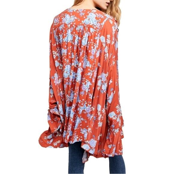 Free People Lorretta Printed oversized Floral Tunic - Picture 3 of 7